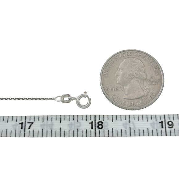 Vintage Italy Sterling Silver 925 Cable Link Chain 18" - Picture 3 of 3